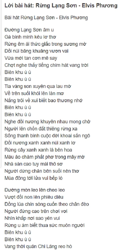Top 10 bài hát về Lạng Sơn hay nhất