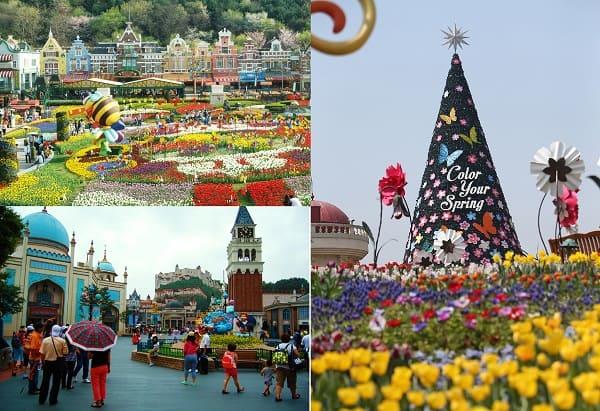 Địa điểm du lịch Hàn Quốc xuân hạ thu đông. Du lịch Hàn Quốc nên đi đâu? Công viên giải trí Everland